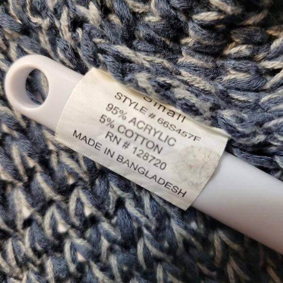 Quinn Blue Ombre Scoop Neck Loose Knit Sweater Women's Size Small - Picture 6 of 8